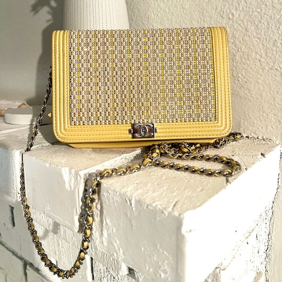 Chanel Rare Crystal Boy Wallet on Chain - Picture 1 of 11